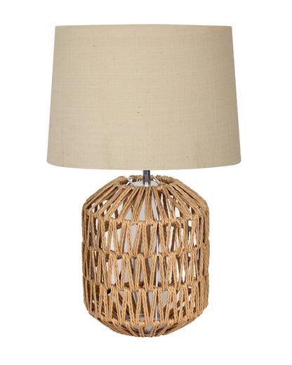Seagrass Weave Table Lamp Coastal Cottage Bedside Desk Nightstand Lamp for Bedroom Living Room Office College Bookcase Natural Handmade Oval, Bird Drum