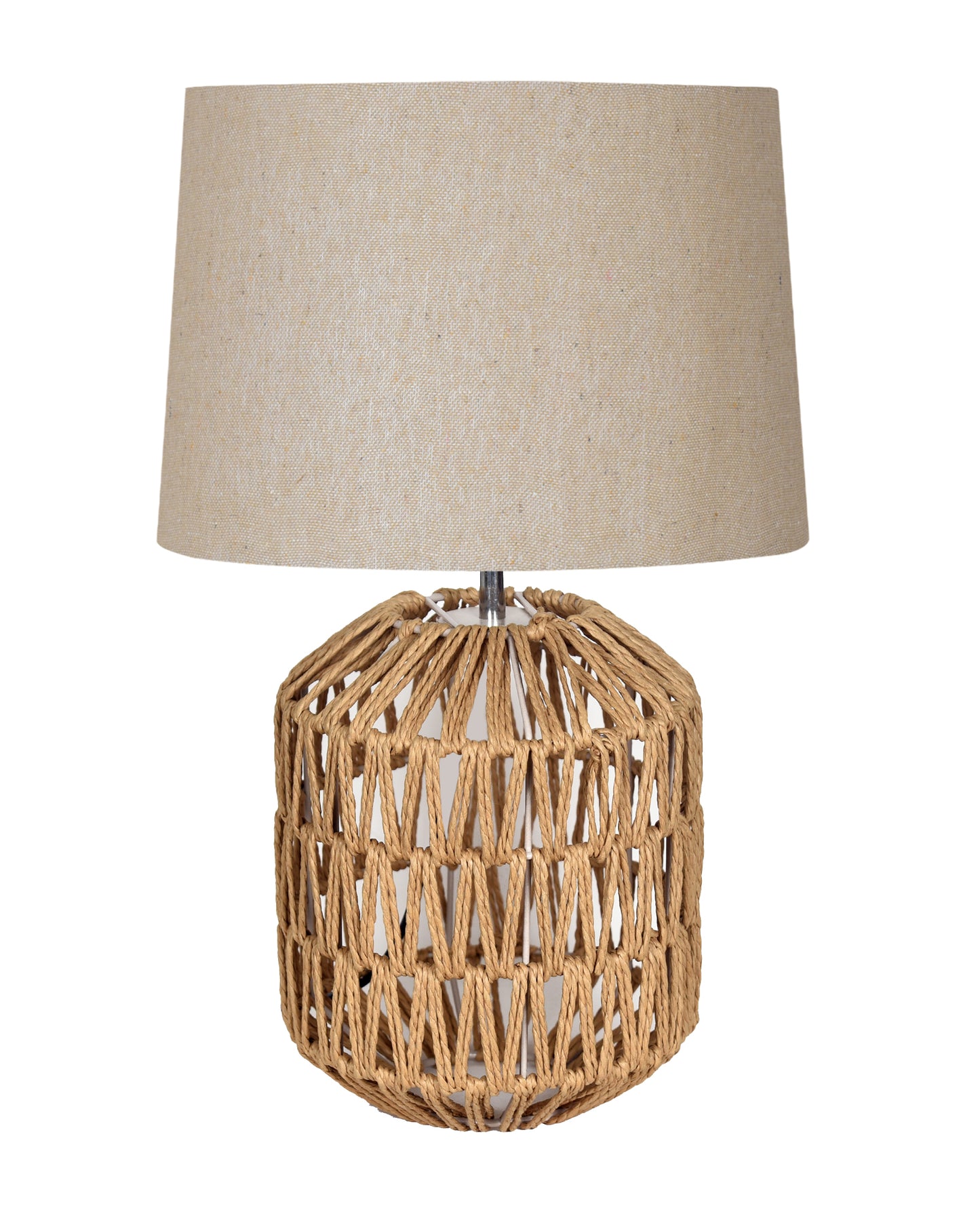 Seagrass Weave Table Lamp Coastal Cottage Bedside Desk Nightstand Lamp for Bedroom Living Room Office College Bookcase Natural Handmade Oval, Bird Drum