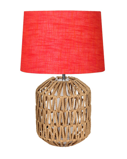 Seagrass Weave Table Lamp Coastal Cottage Bedside Desk Nightstand Lamp for Bedroom Living Room Office College Bookcase Natural Handmade Oval, Bird Drum