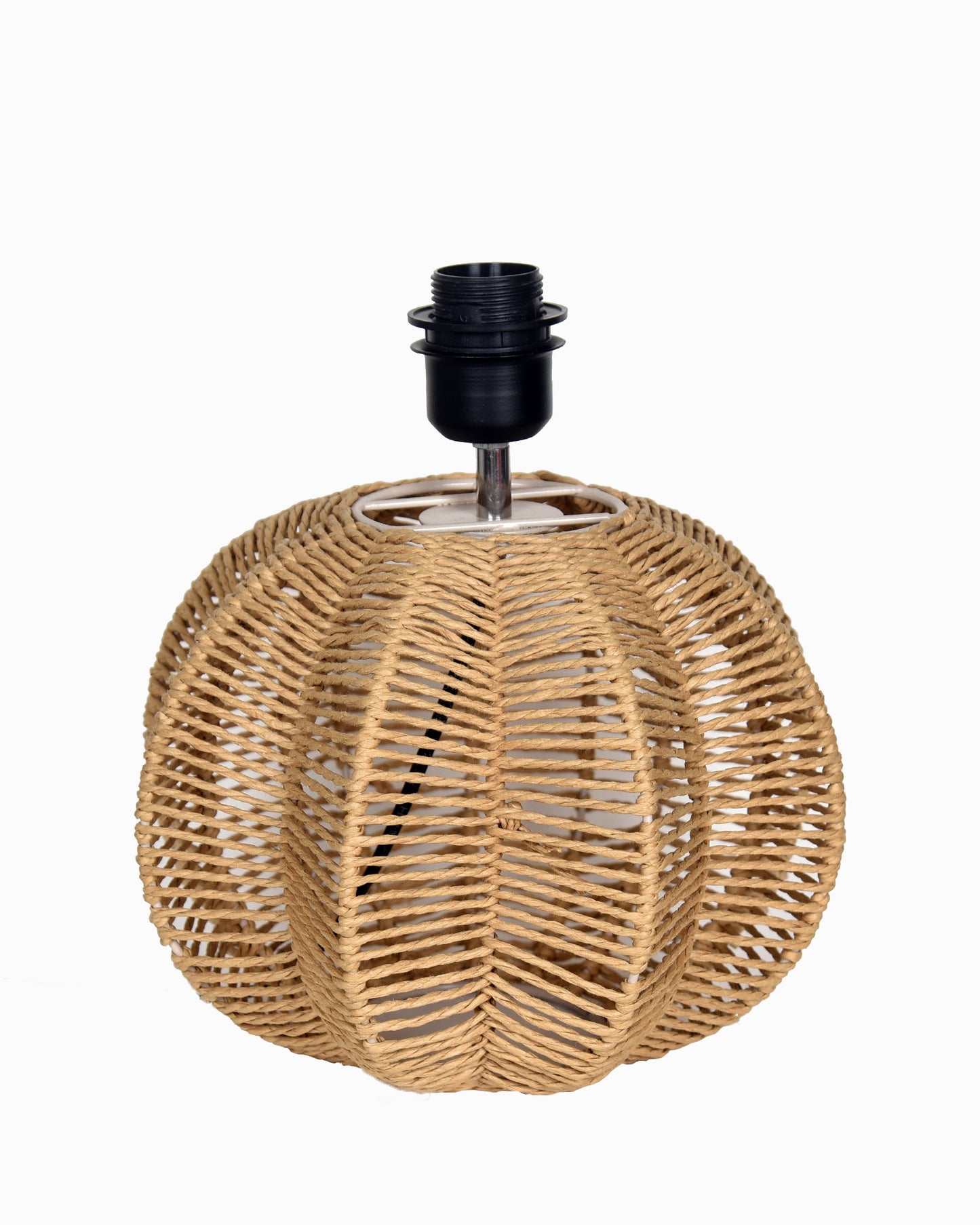 Seagrass Weave Table Lamp Coastal Cottage Bedside Desk Nightstand Lamp for Bedroom Living Room Office College Bookcase Natural Handmade Sphere, Bird Drum