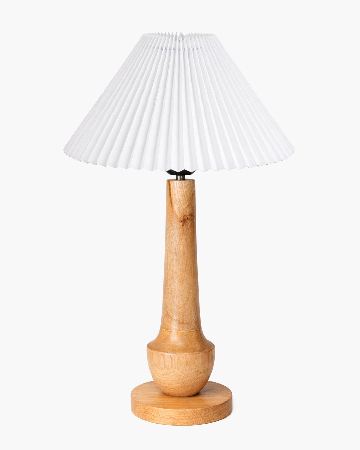 Homesake® Rustic Turnip Wood Table lamp, Bedside Farmhouse Solid Wood Lamp for Bedroom & Living Room | Home Decor Lighting | Desk Accessories | Bedside Lamp with Fabric Shade