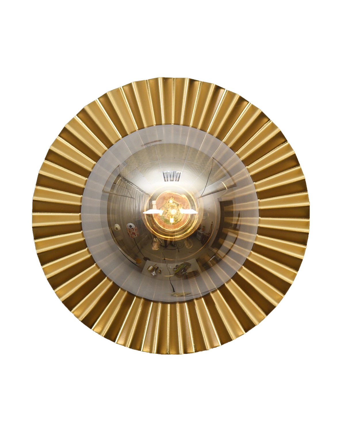Homesake® Sunflower Wall Lamp with Glass Globe | Modern Gold Metal Wall Light with E27 Ring Holder | Decorative Wall Sconce for Bedroom, Living Room, Hallway & Home Decor
