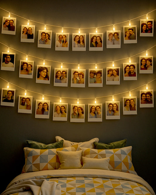 Plastic 20 Photo Clip Led String Lights for Photo Hanging, Birthday, Festival, Wedding, Party for Home, Patio, Lawn, Restaurants Home Decoration (Warm White), 4.2 Meters