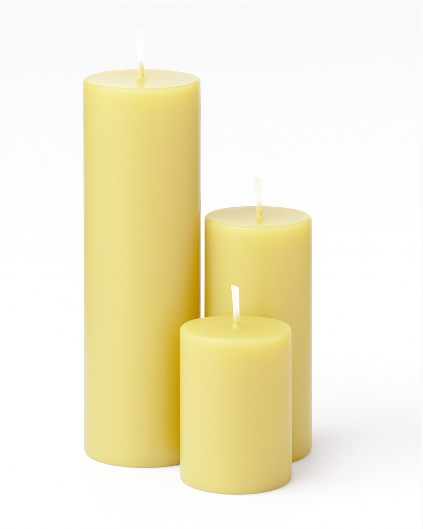 Pillar Candles Set of 3, Width 2" High 2" 4" 6" Large Paraffin Soy Wax Pillar Candles Aesthetic Modern Home Decor for Bathroom Living Room Diwali Gifts (Pink)
