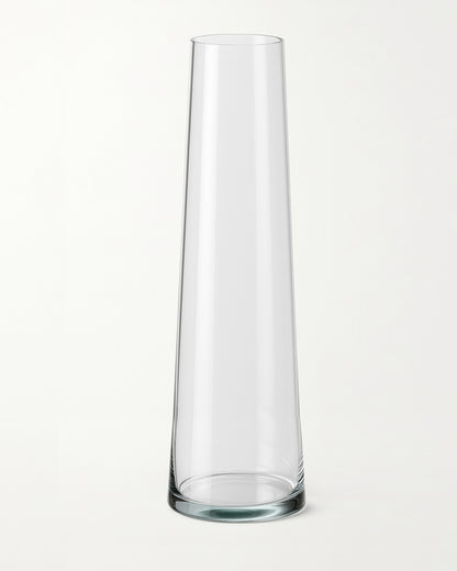 Glass Vase for Plants Flowers (Transparent, 29 cm X 8 cm) - Living Room Glass Vase Pot for Water Plants Home Décor Dining Table Decoration Bedroom Hall Aesthetic House Warming Gift, Stem Vase