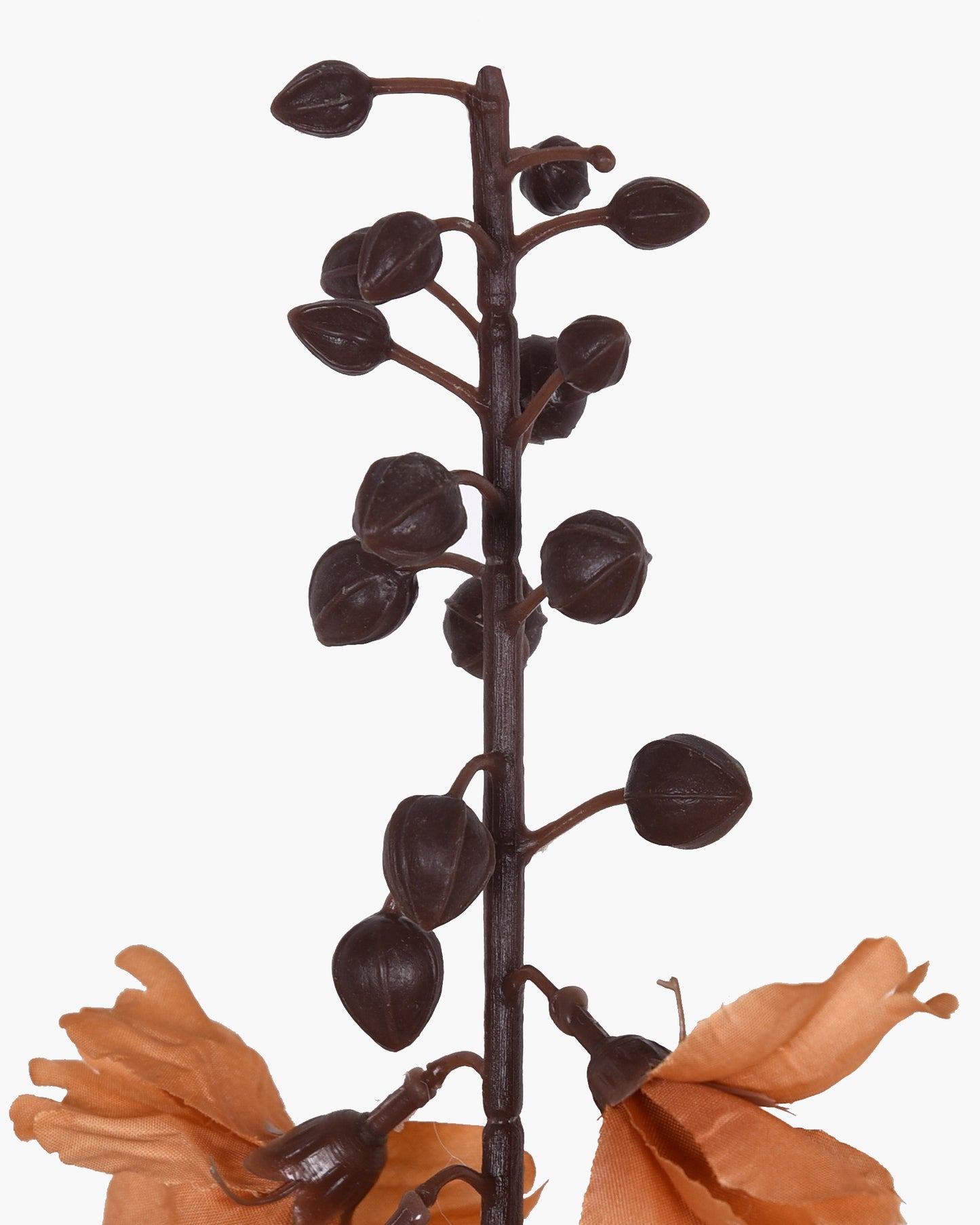 Homesake® Faux Delphinium Stem | Dried Look Artificial Flower for Vases & Home Decor set of 2, Burnt Orange