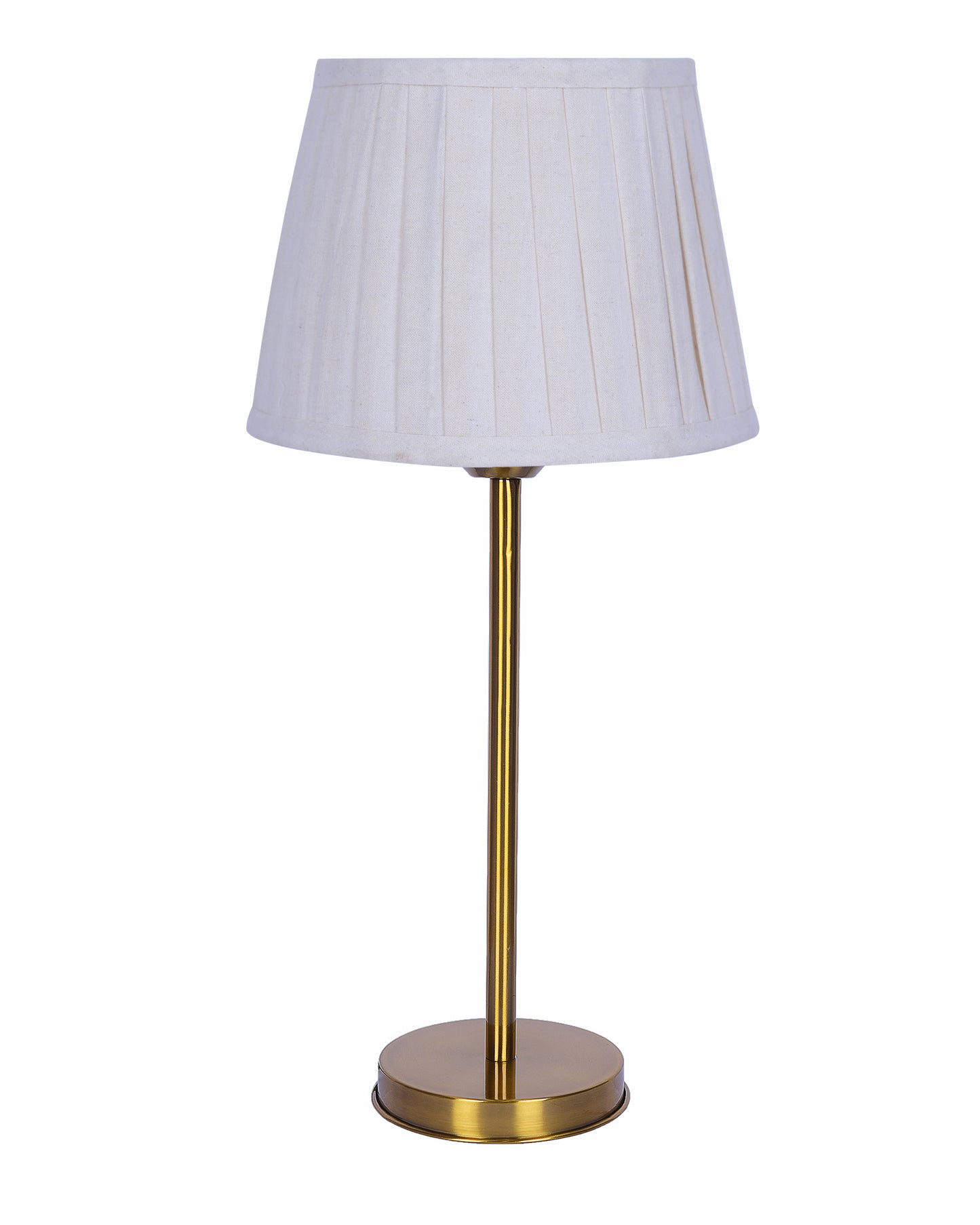 Gold Table Lamp for Living Room & Bedroom | Modern Metal Bedside Lamp | Elegant Nightstand Light for Home Décor | Stylish Study & Office Desk Lamp, Black Frill Drum