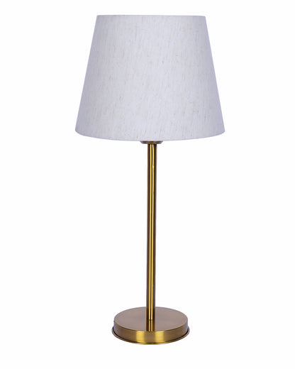 Gold Table Lamp for Living Room & Bedroom | Modern Metal Bedside Lamp | Elegant Nightstand Light for Home Décor | Stylish Study & Office Desk Lamp, Black Taper Drum