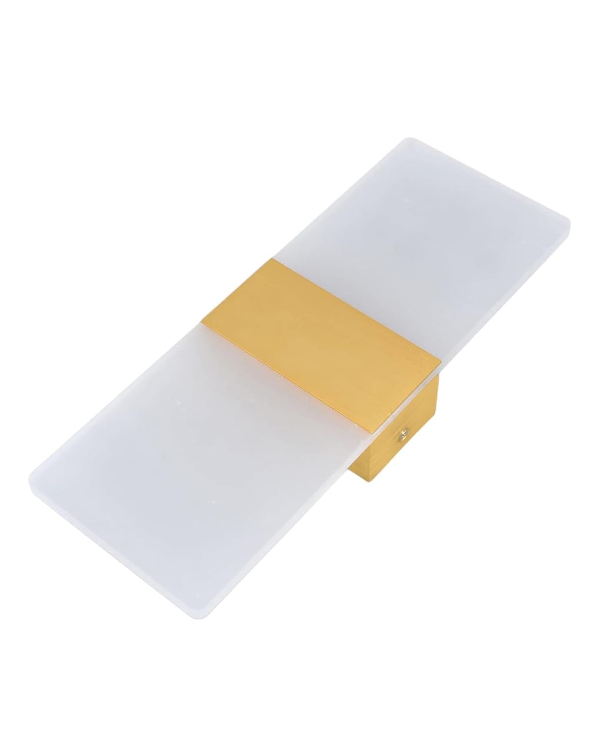 Modern LED Acrylic Wall Light for Living Room | Frosted Panel Sconce Vertical Panel Wall Mounted – Warm White, Indoor Decorative Lighting, Rectangle, Rose Gold