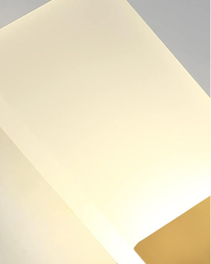 Modern LED Acrylic Wall Light for Living Room | Frosted Panel Sconce Vertical Panel Wall Mounted – Warm White, Indoor Decorative Lighting, Rectangle, Rose Gold