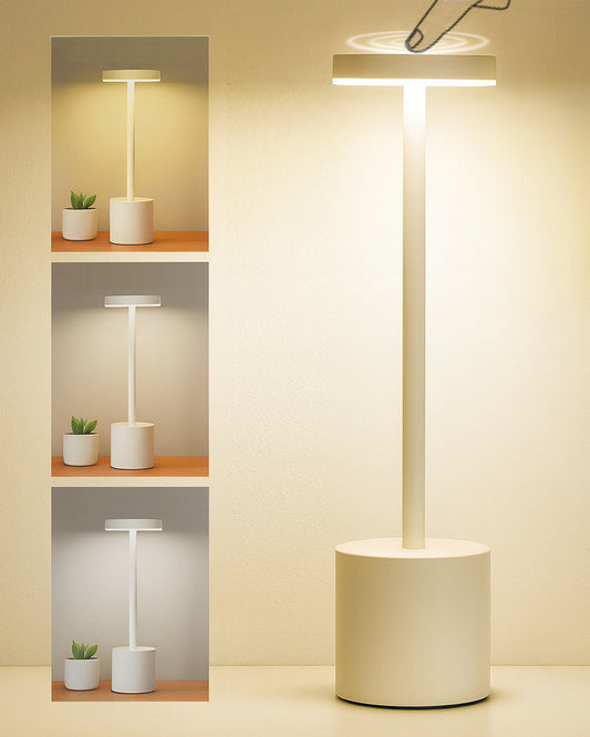 Table Lamps Rechargeable Set of 1, Portable LED Desk Lamp, Battery Powered Wireless Table Light, LED Cordless Desk Lamp, Wireless Portable Desk & Bedside Lamp for Home, Café & Restaurant