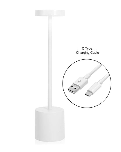 Table Lamps Rechargeable Set of 1, Black Portable LED Desk Lamp, Battery Powered Wireless Table Light, LED Cordless Desk Lamp, Wireless Portable Desk & Bedside Lamp for Home, Café & Restaurant