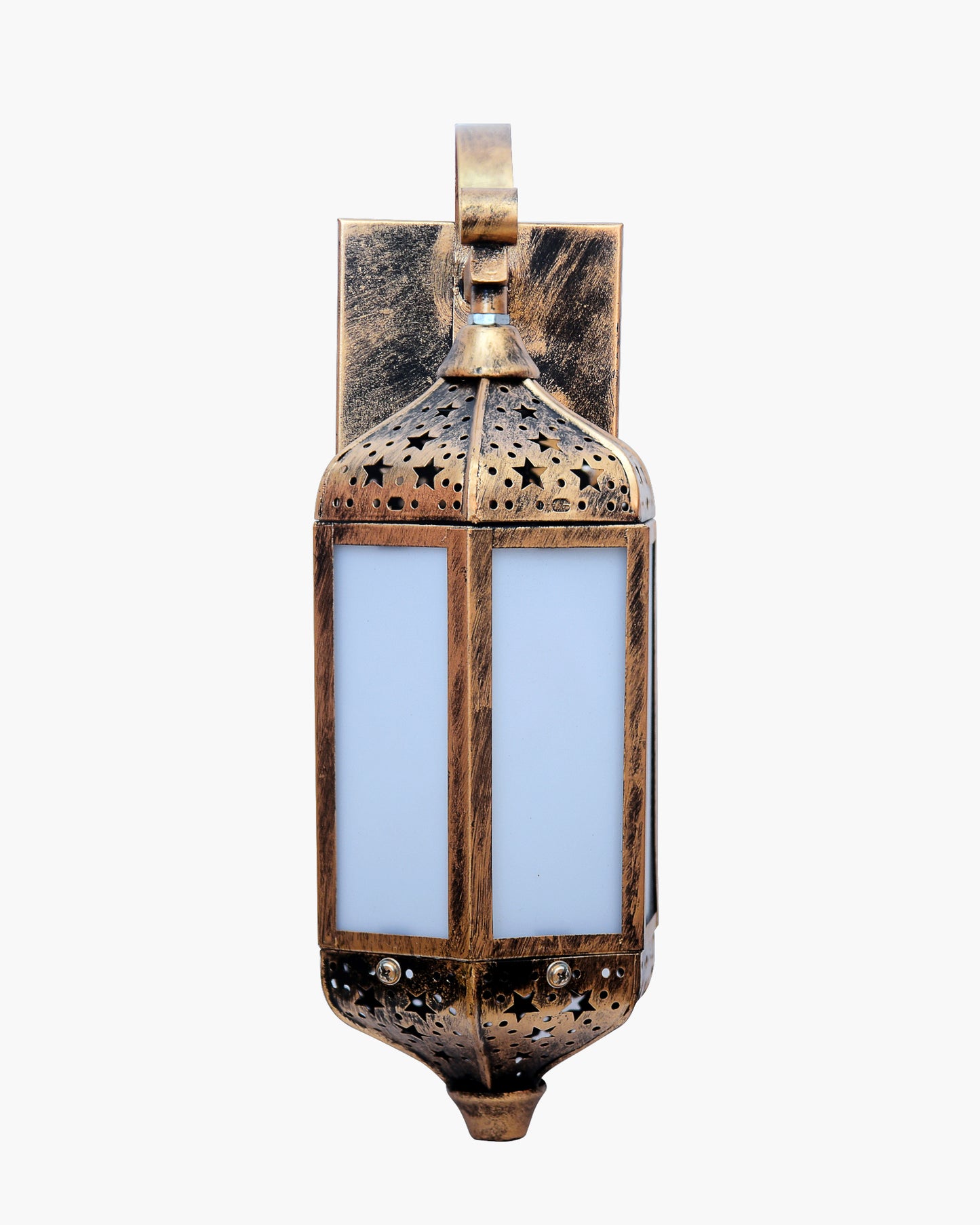 Turkish Moroccan Wall Sconce Lamp, Vintage Hand Carved Metal Wall Light with Acrylic Diffuser, 14Inch Height Wall Mounted Porch Light for Home,Villa, Kitchen, Restaurant