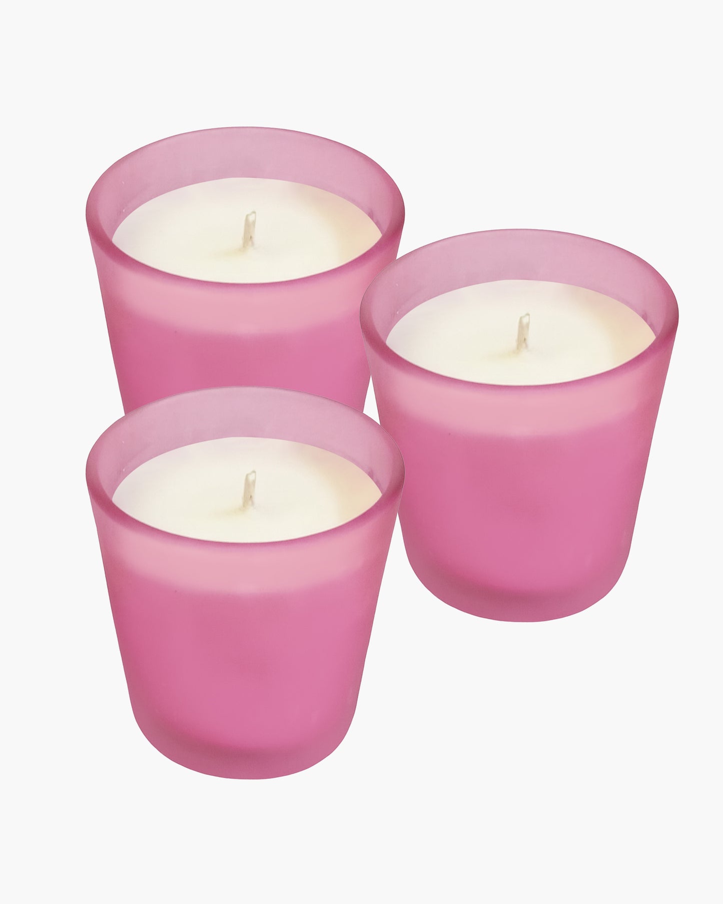 Premium Scented Candles in Glass, Small 2.5 Inch Wax Colored Votive Candles with Fragrance for Diwali Home Decor Light Wedding Party Favors Table Centerpiece, 11 Hours Burning, Vanilla