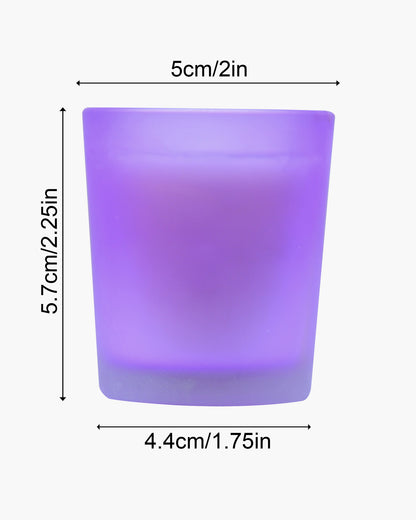 Premium Scented Candles in Glass, Small 2.5 Inch Wax Colored Votive Candles with Fragrance for Diwali Home Decor Light Wedding Party Favors Table Centerpiece, 11 Hours Burning, Vanilla