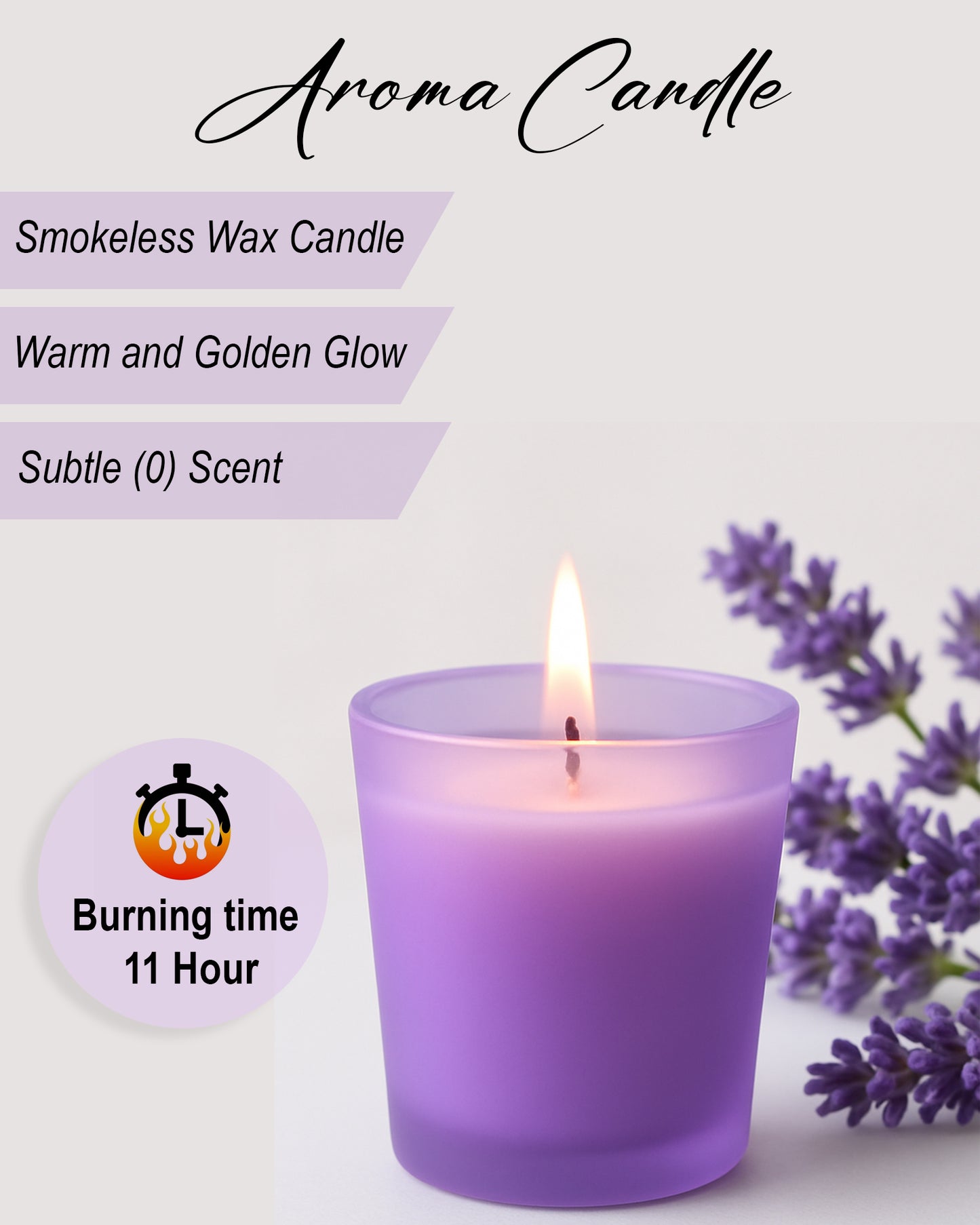 Premium Scented Candles in Glass, Small 2.5 Inch Wax Colored Votive Candles with Fragrance for Diwali Home Decor Light Wedding Party Favors Table Centerpiece, 11 Hours Burning, Vanilla