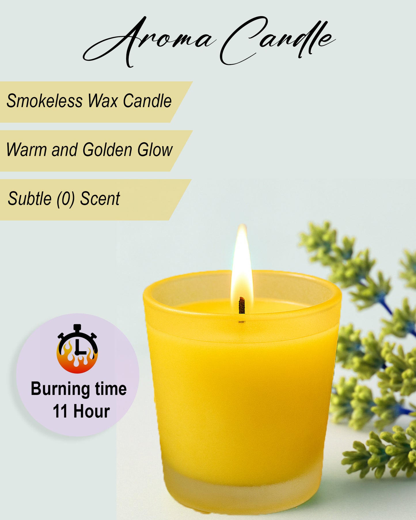 Premium Scented Candles in Glass, Small 2.5 Inch Wax Colored Votive Candles with Fragrance for Diwali Home Decor Light Wedding Party Favors Table Centerpiece, 11 Hours Burning, Vanilla