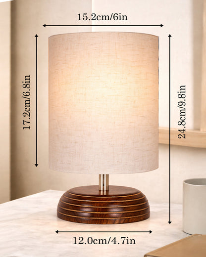 Homesake® Natural Weave Rope Table Lamp | Handcrafted Boho Bedside Light with Wooden Base | Warm Ambient Home Decor, Livra Collection, Lighting & Office Decor Light