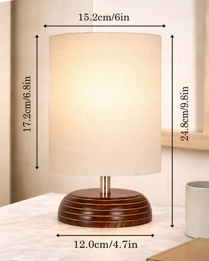 Homesake® Natural Weave Rope Table Lamp | Handcrafted Boho Bedside Light with Wooden Base | Warm Ambient Home Decor, Livra Collection, Lighting & Office Decor Light