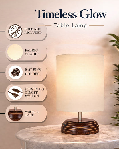 Homesake® Natural Weave Rope Table Lamp | Handcrafted Boho Bedside Light with Wooden Base | Warm Ambient Home Decor, Livra Collection, Lighting & Office Decor Light