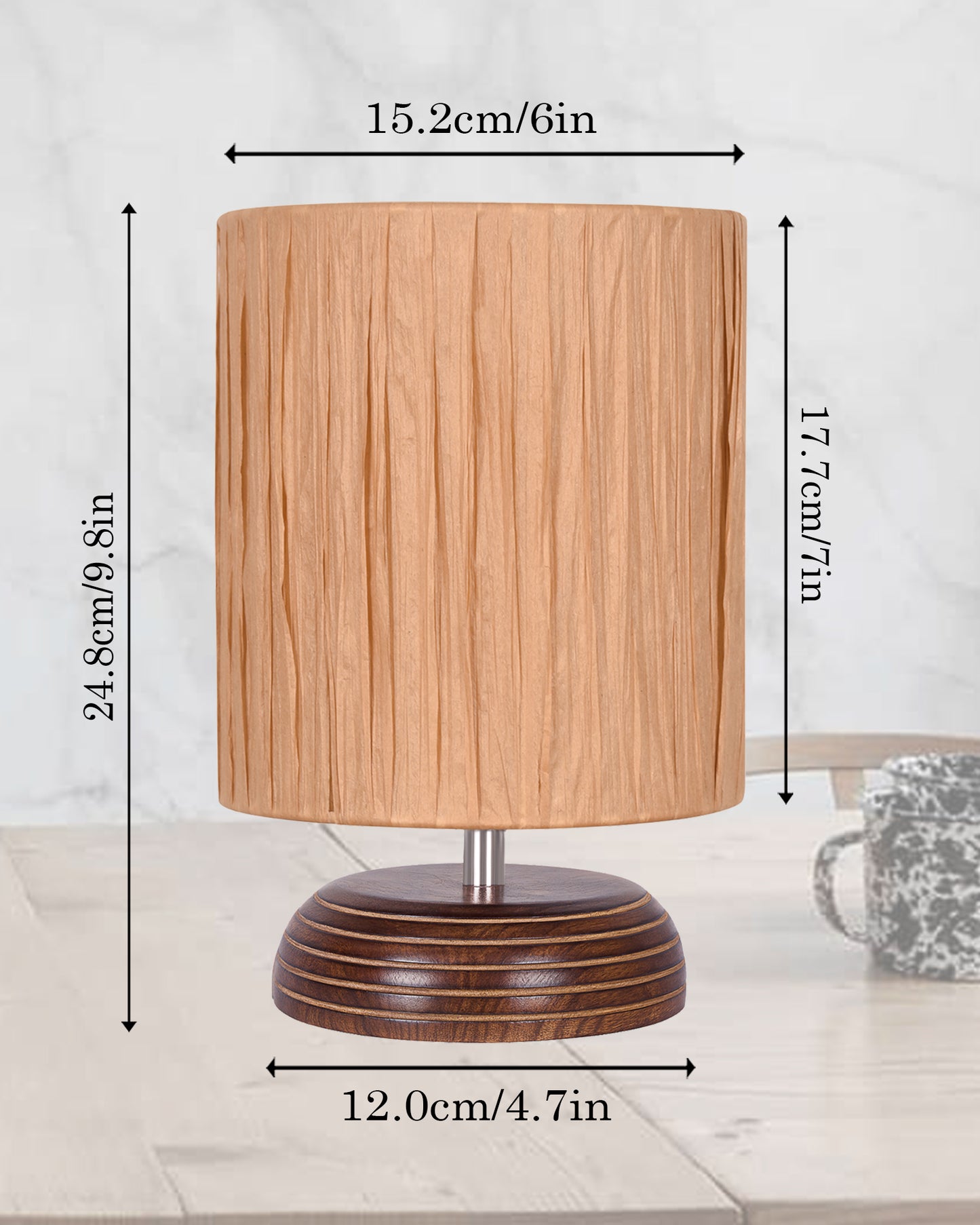 Homesake® Natural Weave Rope Table Lamp | Handcrafted Boho Bedside Light with Wooden Base | Warm Ambient Home Decor, Livra Collection, Lighting & Office Decor Light