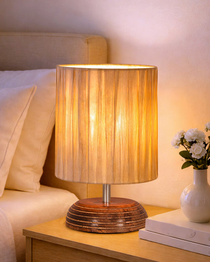 Homesake® Natural Weave Rope Table Lamp | Handcrafted Boho Bedside Light with Wooden Base | Warm Ambient Home Decor, Livra Collection, Lighting & Office Decor Light