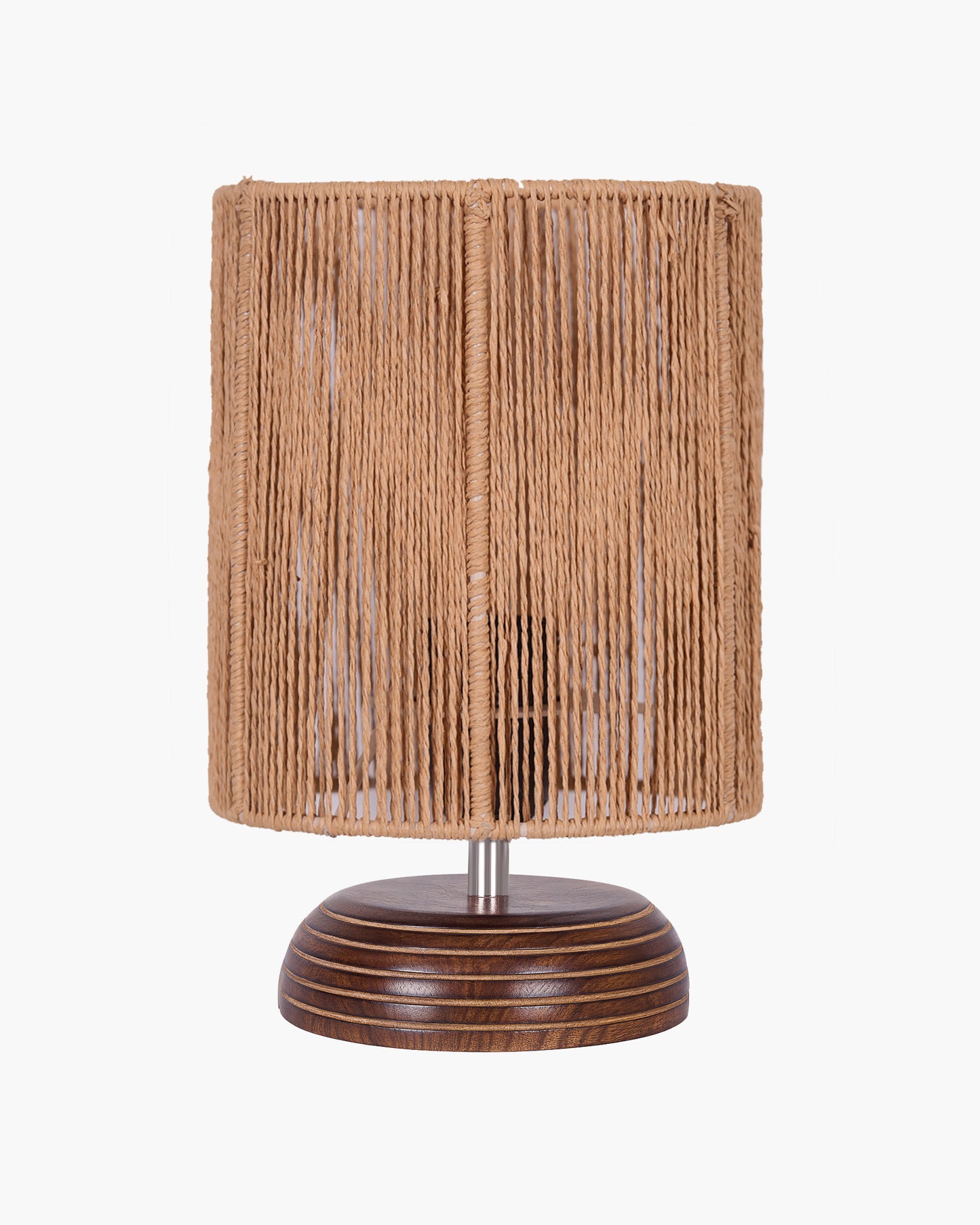 Homesake® Natural Weave Rope Table Lamp | Handcrafted Boho Bedside Light with Wooden Base | Warm Ambient Home Decor, Livra Collection, Lighting & Office Decor Light