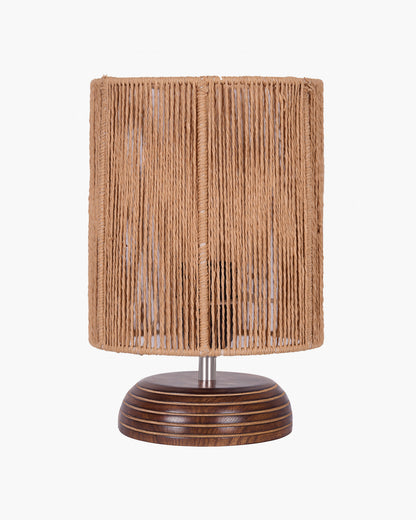 Homesake® Natural Weave Rope Table Lamp | Handcrafted Boho Bedside Light with Wooden Base | Warm Ambient Home Decor, Livra Collection, Lighting & Office Decor Light