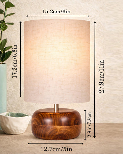 Homesake® Natural Weave Rope Table Lamp | Handcrafted Boho Bedside Light with Wooden Base | Warm Ambient for Night Lamp, Bedroom, Living Room, Study, Kids Room, Livra Home Decor, Ovolo