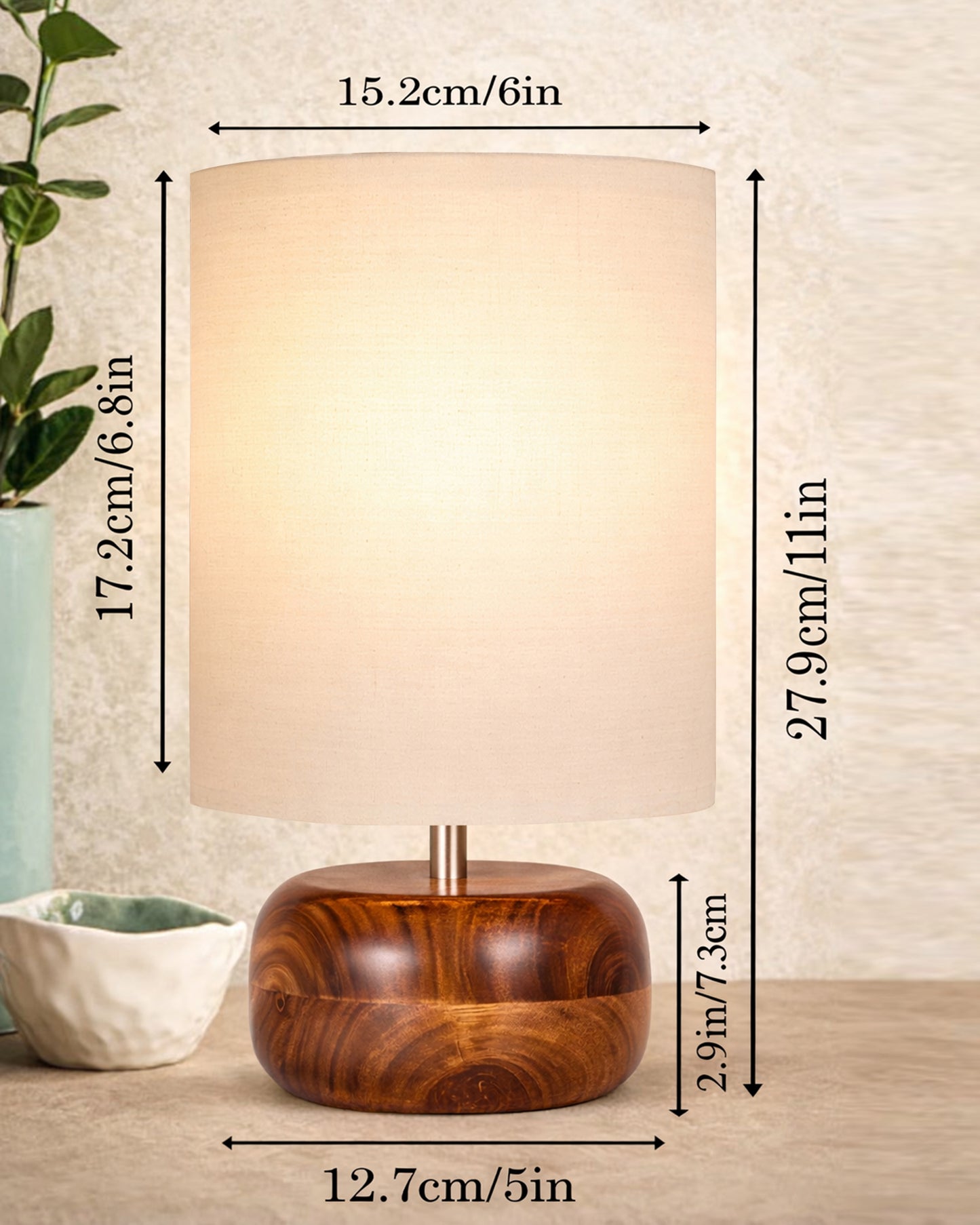 Homesake® Natural Weave Rope Table Lamp | Handcrafted Boho Bedside Light with Wooden Base | Warm Ambient for Night Lamp, Bedroom, Living Room, Study, Kids Room, Livra Home Decor, Ovolo