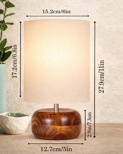 Homesake® Natural Weave Rope Table Lamp | Handcrafted Boho Bedside Light with Wooden Base | Warm Ambient for Night Lamp, Bedroom, Living Room, Study, Kids Room, Livra Home Decor, Ovolo