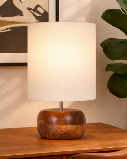 Homesake® Natural Weave Rope Table Lamp | Handcrafted Boho Bedside Light with Wooden Base | Warm Ambient for Night Lamp, Bedroom, Living Room, Study, Kids Room, Livra Home Decor, Ovolo