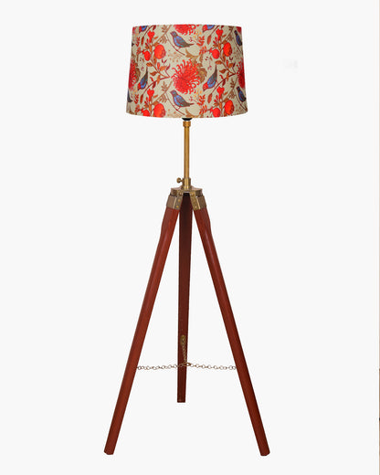 Homesake® Marinor Tripod Floor Lamp | Wooden Nautical Design with Fabric Shade | Living Room & Bedroom Home Decor Lighting