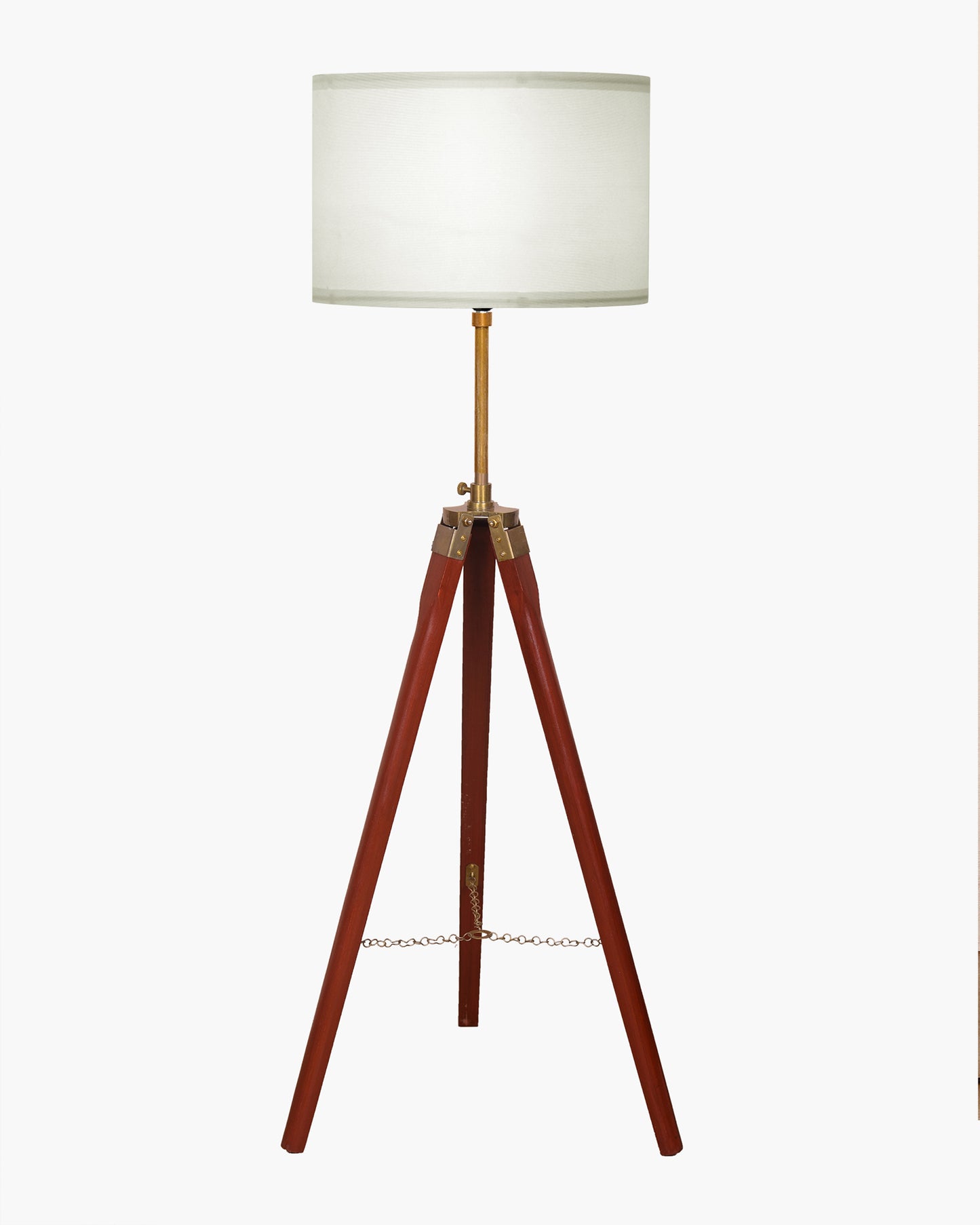 Homesake® Marinor Tripod Floor Lamp | Wooden Nautical Design with Fabric Shade | Living Room & Bedroom Home Decor Lighting