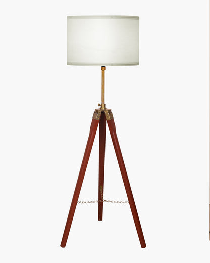 Homesake® Marinor Tripod Floor Lamp | Wooden Nautical Design with Fabric Shade | Living Room & Bedroom Home Decor Lighting