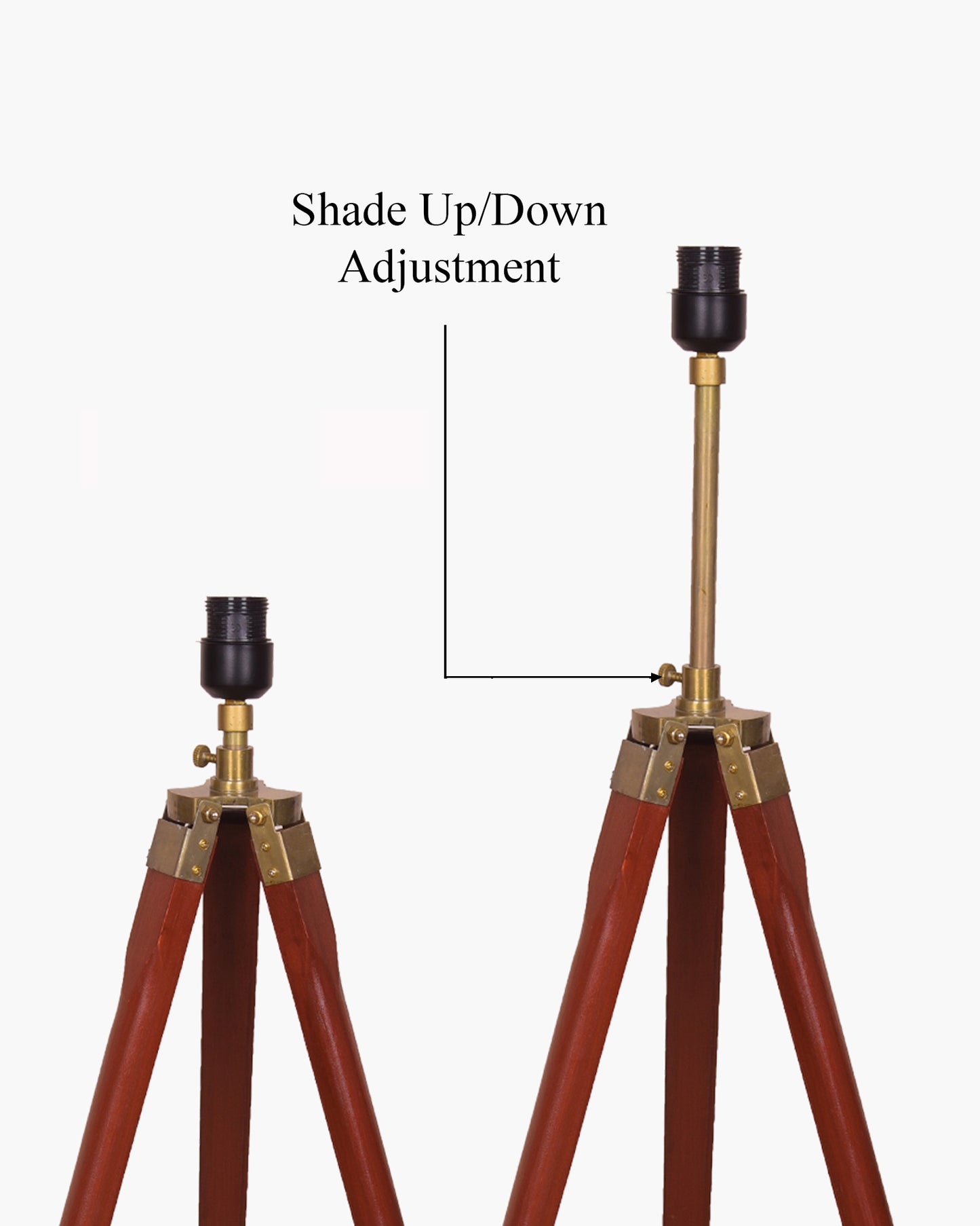 Homesake® Marinor Tripod Floor Lamp | Wooden Nautical Design with Fabric Shade | Living Room & Bedroom Home Decor Lighting