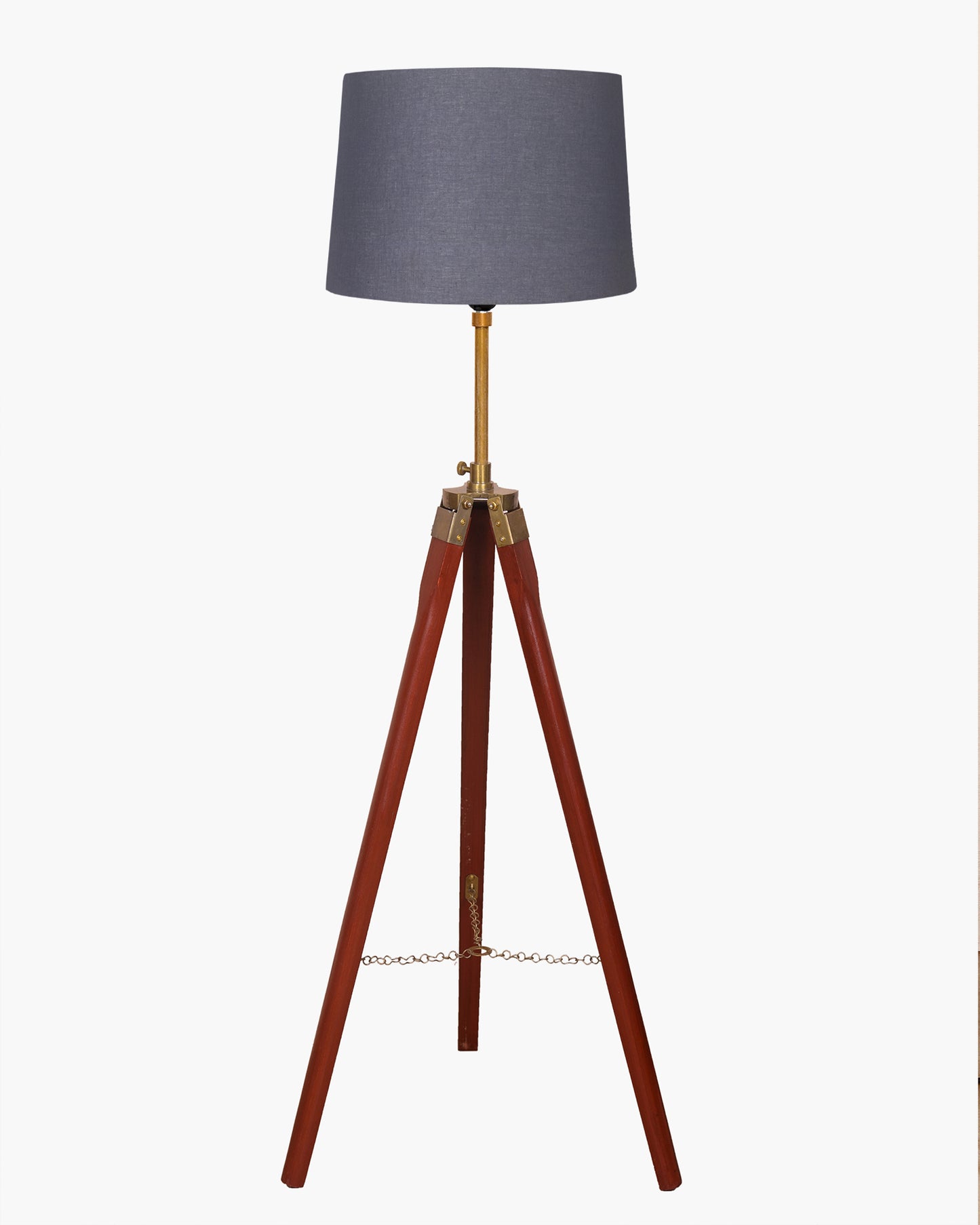 Homesake® Marinor Tripod Floor Lamp | Wooden Nautical Design with Fabric Shade | Living Room & Bedroom Home Decor Lighting