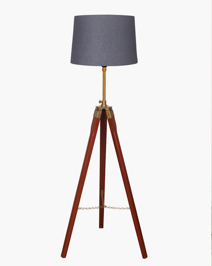 Homesake® Marinor Tripod Floor Lamp | Wooden Nautical Design with Fabric Shade | Living Room & Bedroom Home Decor Lighting