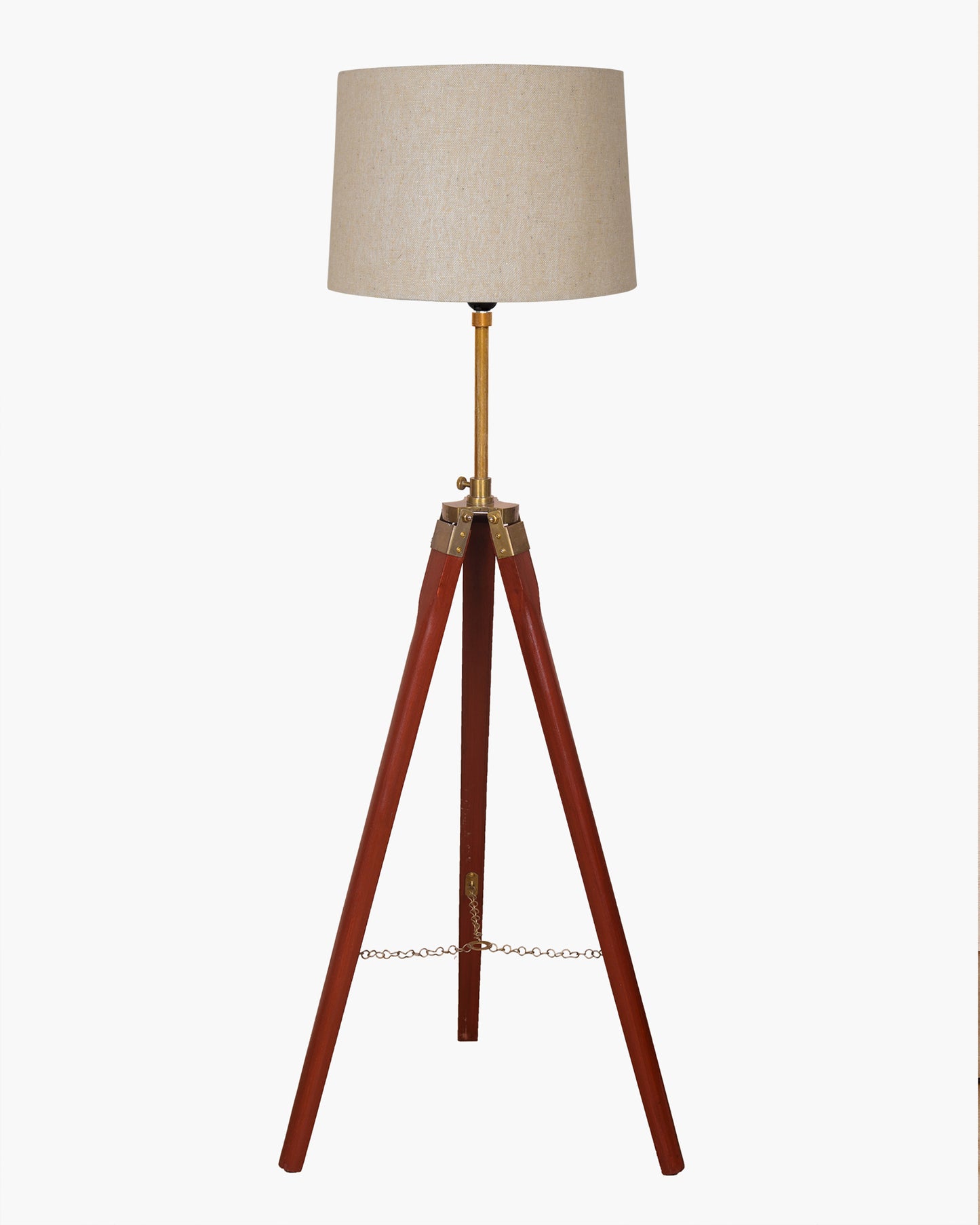 Homesake® Marinor Tripod Floor Lamp | Wooden Nautical Design with Fabric Shade | Living Room & Bedroom Home Decor Lighting
