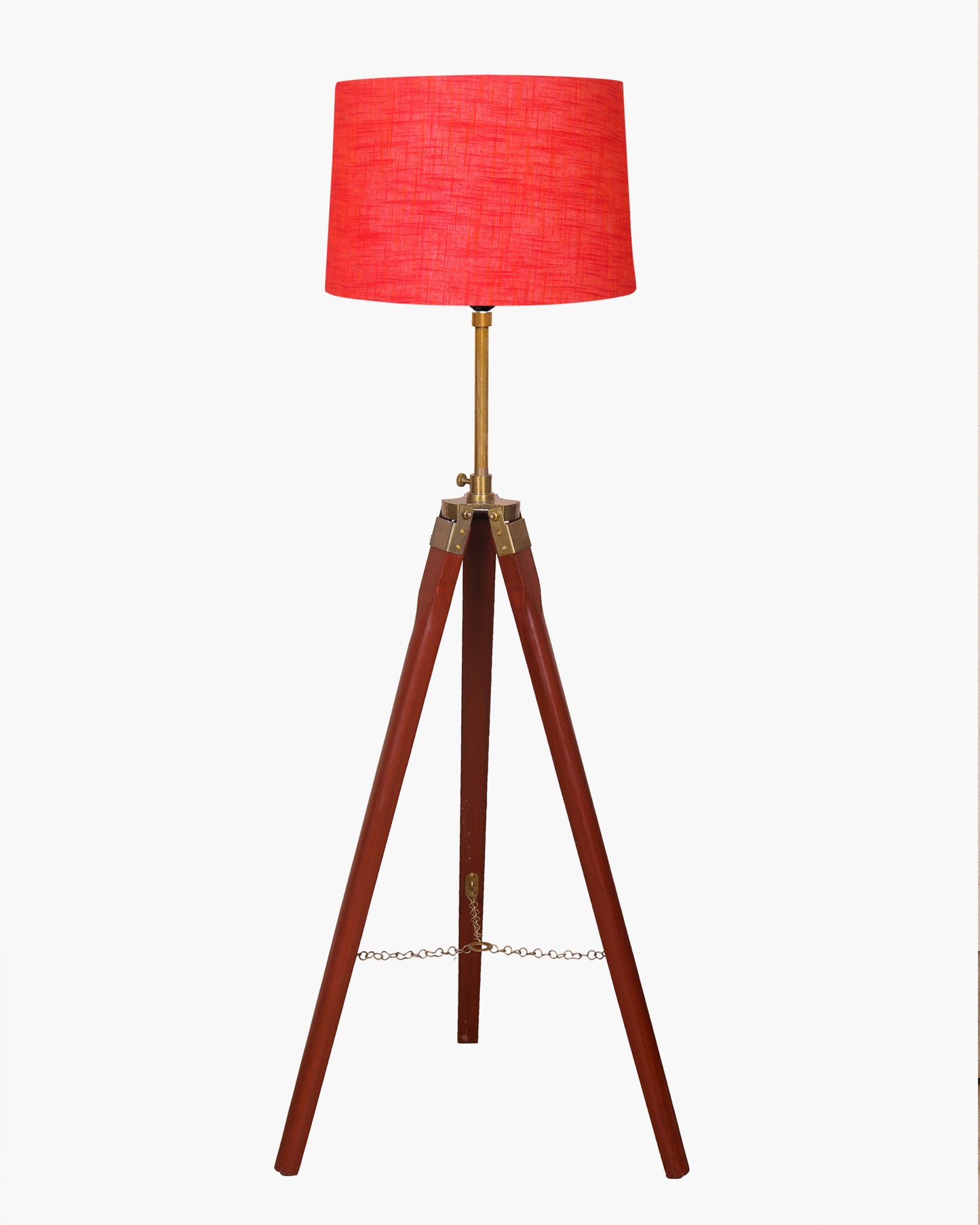 Homesake® Marinor Tripod Floor Lamp | Wooden Nautical Design with Fabric Shade | Living Room & Bedroom Home Decor Lighting
