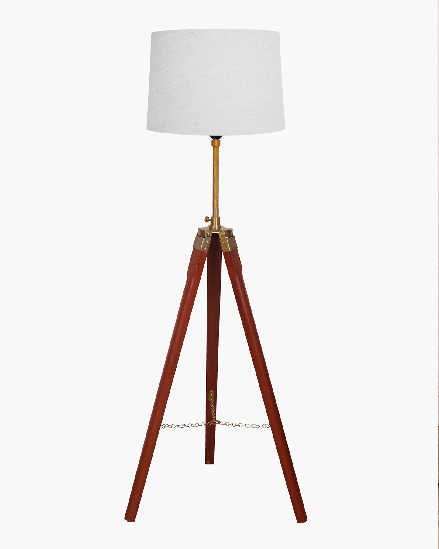 Homesake® Marinor Tripod Floor Lamp | Wooden Nautical Design with Fabric Shade | Living Room & Bedroom Home Decor Lighting