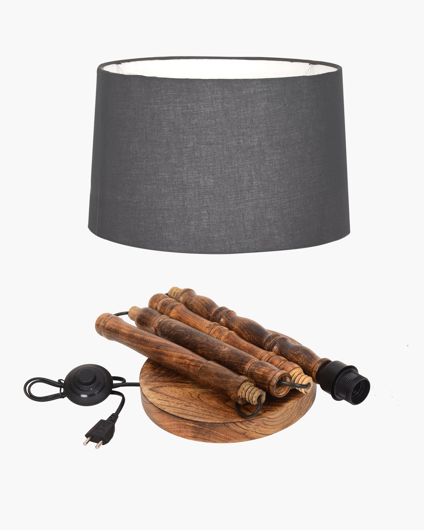 Homesake® Mid Century Solid Wood Antique Floor Lamp,Hand turned Floor Lamp Wood for Living Room,Stand Lamp with Fabric Lampshade for Bedroom, Study Room and Office