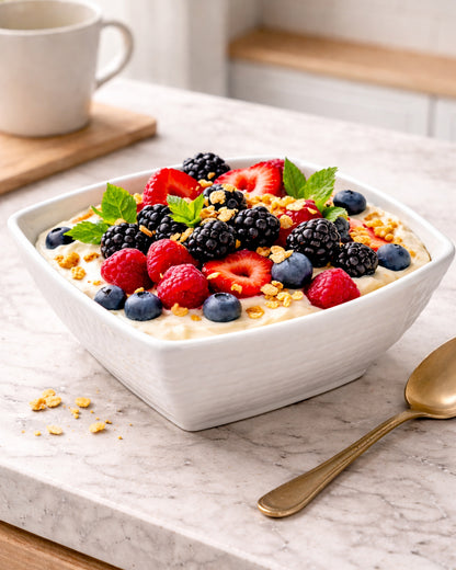 Homesake® White Porcelain Small Bowls, Square Bowls for Ice Cream Yogurt Dessert Fruits Snacks Bowl Set for Food Prep Rice Small Sid, (White)