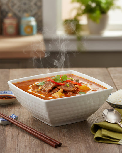 Homesake® White Porcelain Small Bowls, Square Bowls for Ice Cream Yogurt Dessert Fruits Snacks Bowl Set for Food Prep Rice Small Sid, (White)