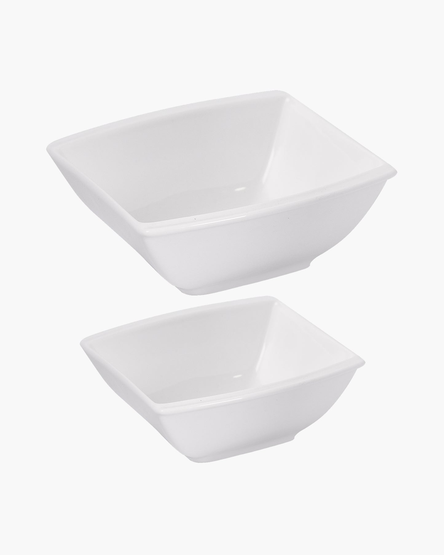 Homesake® White Porcelain Small Bowls, Square Bowls for Ice Cream Yogurt Dessert Fruits Snacks Bowl Set for Food Prep Rice Small Sid, (White)