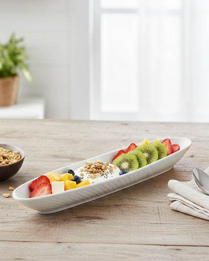 Homesake® Fine Porcelain Tray Delite Big Oval, Serving Platter for Serving Food, Serving Trays for Party, Sizzler, Sushi, Appetizer