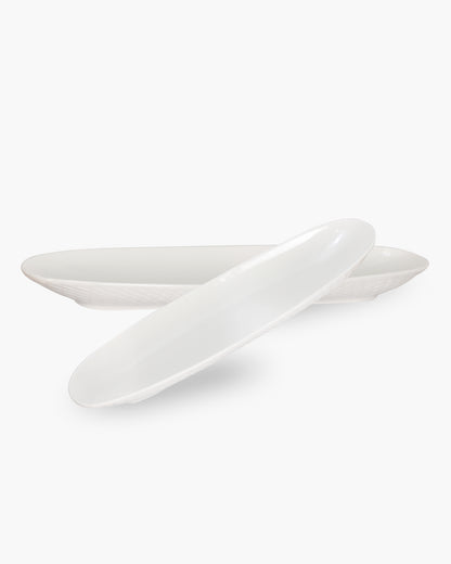 Homesake® Fine Porcelain Tray Delite Big Oval, Serving Platter for Serving Food, Serving Trays for Party, Sizzler, Sushi, Appetizer