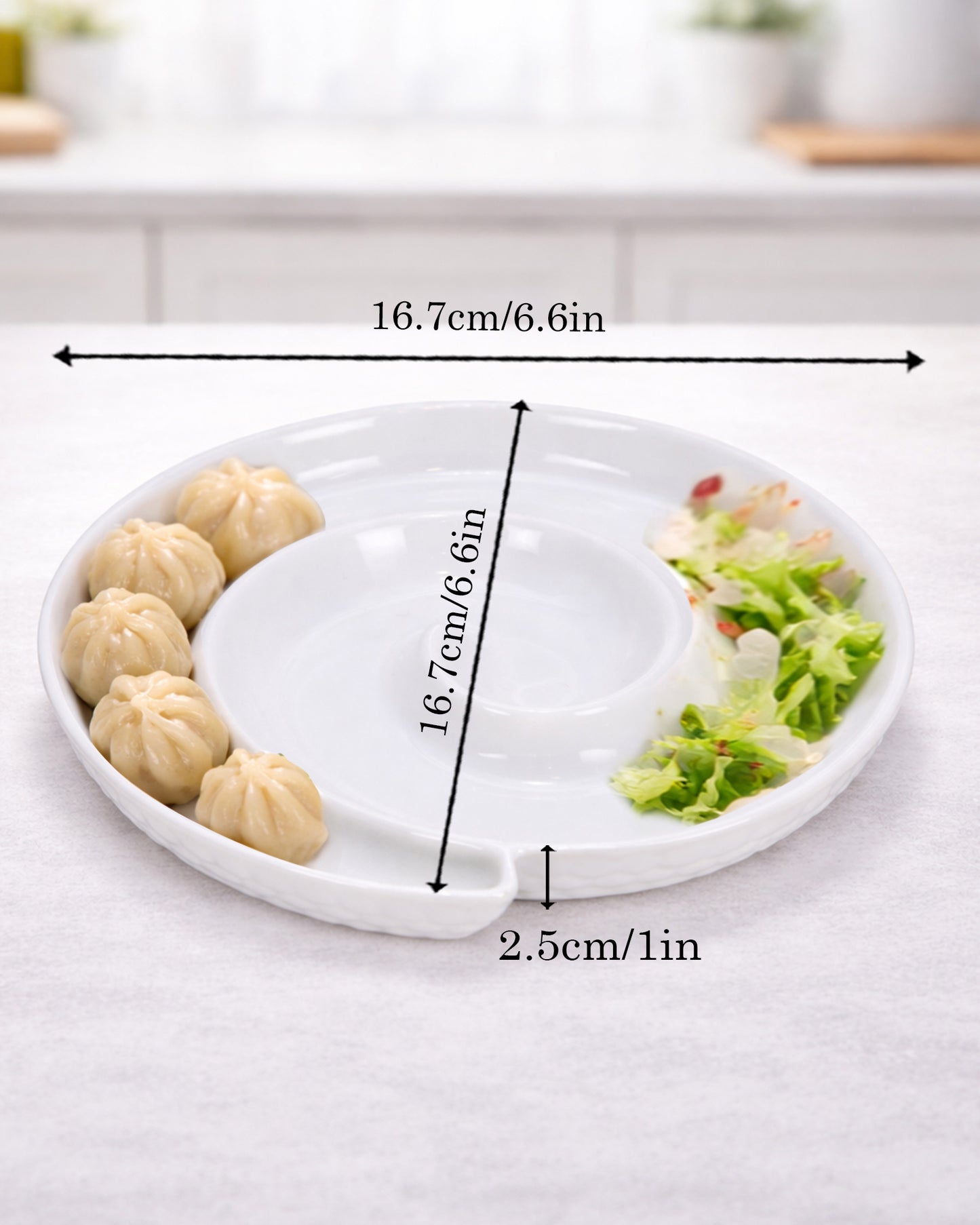 Homesake® White Porcelain Elite Snail Tray, Serving Platter for Serving Food, Serving Trays for Party, Entertaining, Fruit, Appetizer, Oven Safe Dinnerware