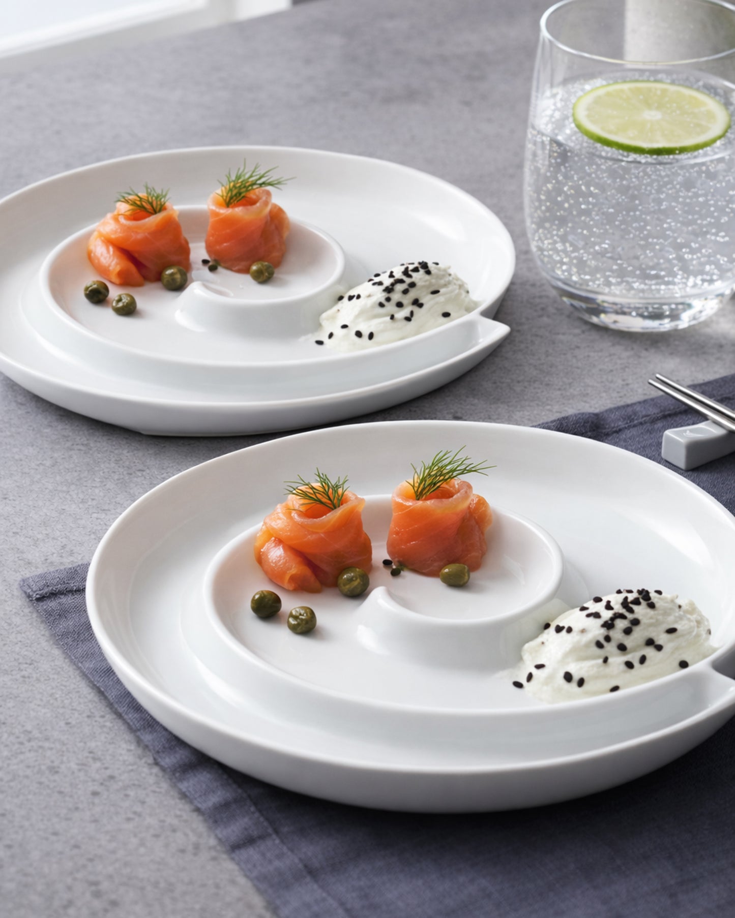 Homesake® White Porcelain Elite Snail Tray, Serving Platter for Serving Food, Serving Trays for Party, Entertaining, Fruit, Appetizer, Oven Safe Dinnerware