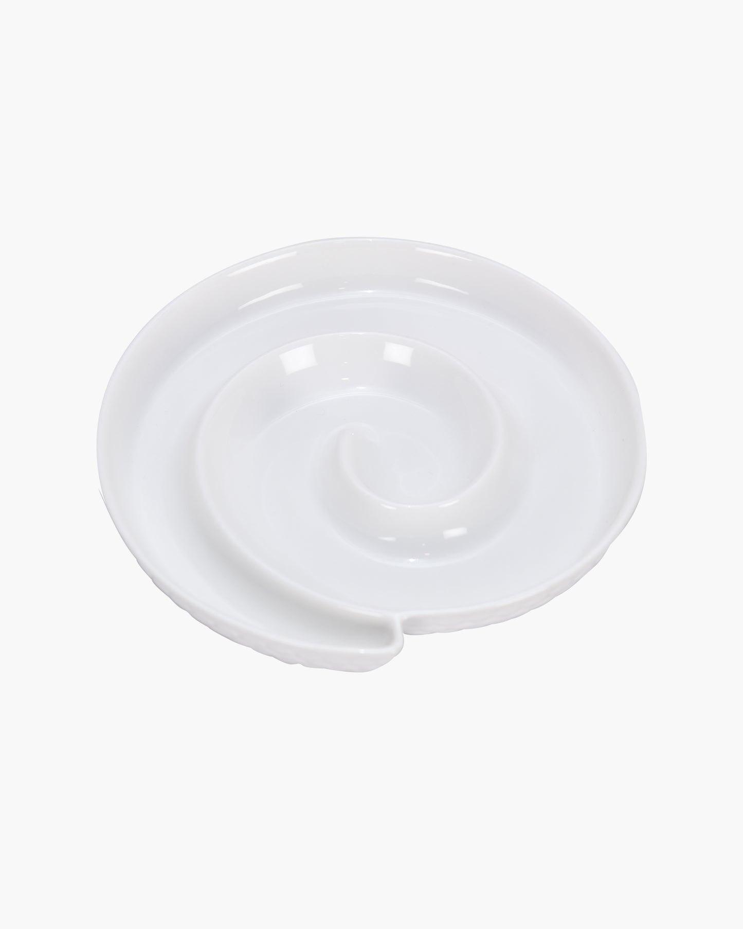 Homesake® White Porcelain Elite Snail Tray, Serving Platter for Serving Food, Serving Trays for Party, Entertaining, Fruit, Appetizer, Oven Safe Dinnerware